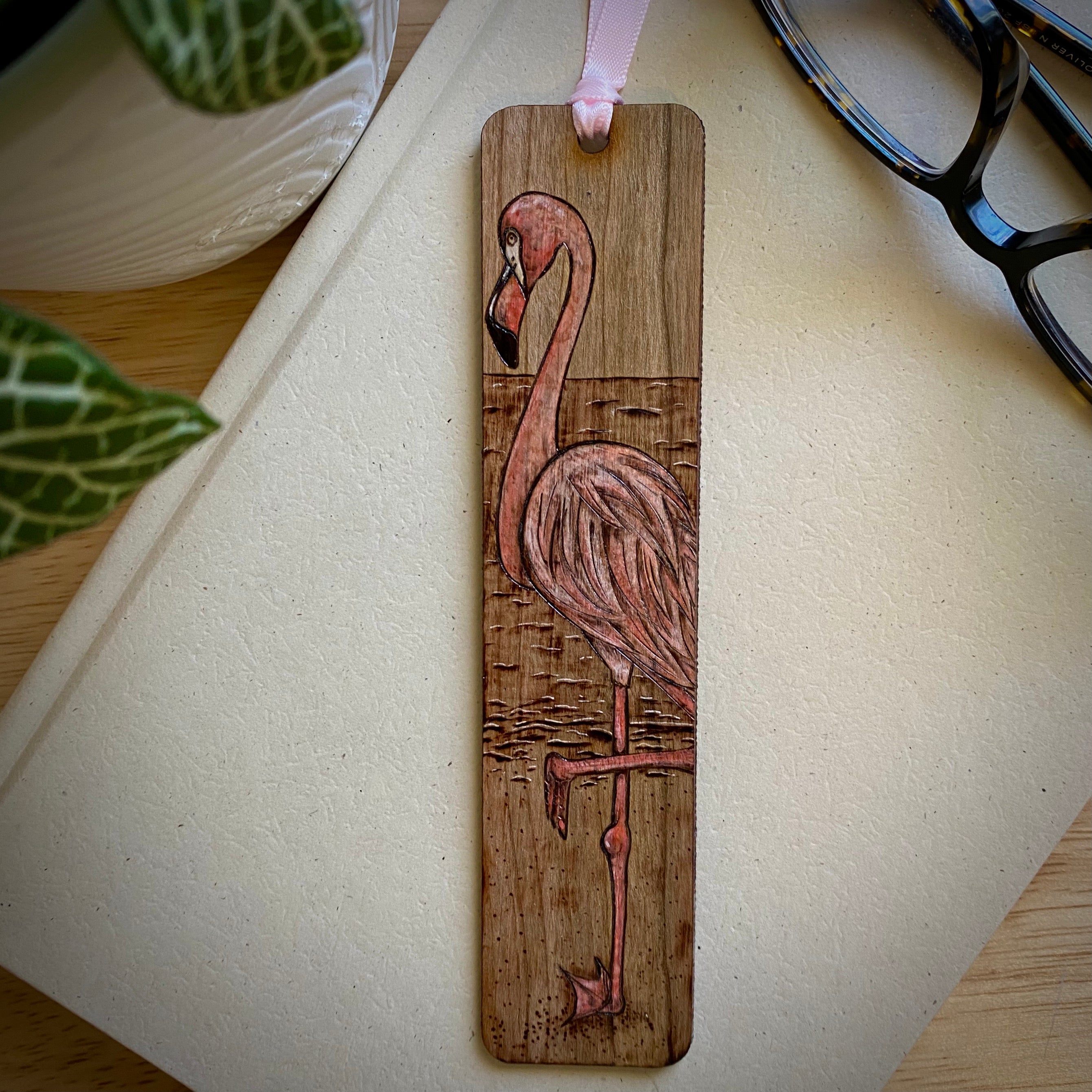 Bookmark - Feathered Friends - Flamingo